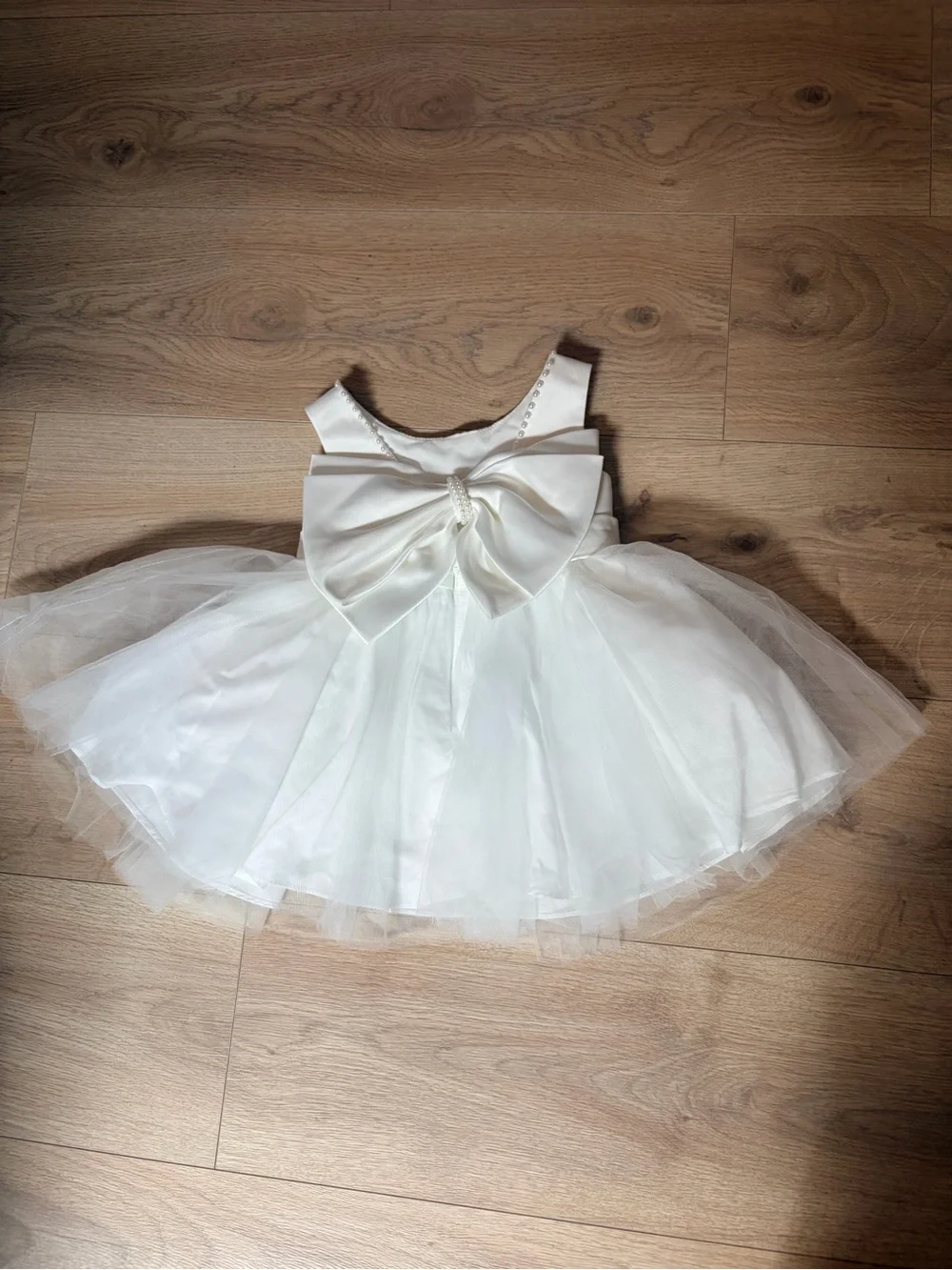 Azazie Jani Ivory Tulle Party Dress for Girls - Sleeveless Fit-and-Flare